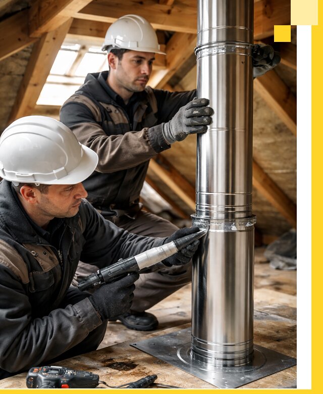 Монтаж дымоходов для каминов в Саяногорске с гарантией качества
