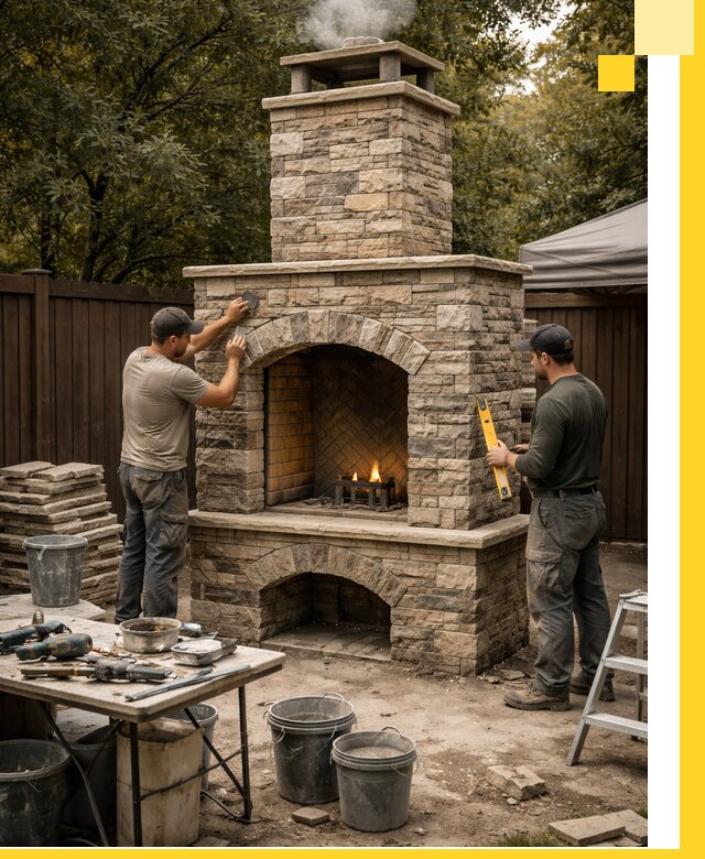 Проектирование и установка уличных каминов в Саяногорске