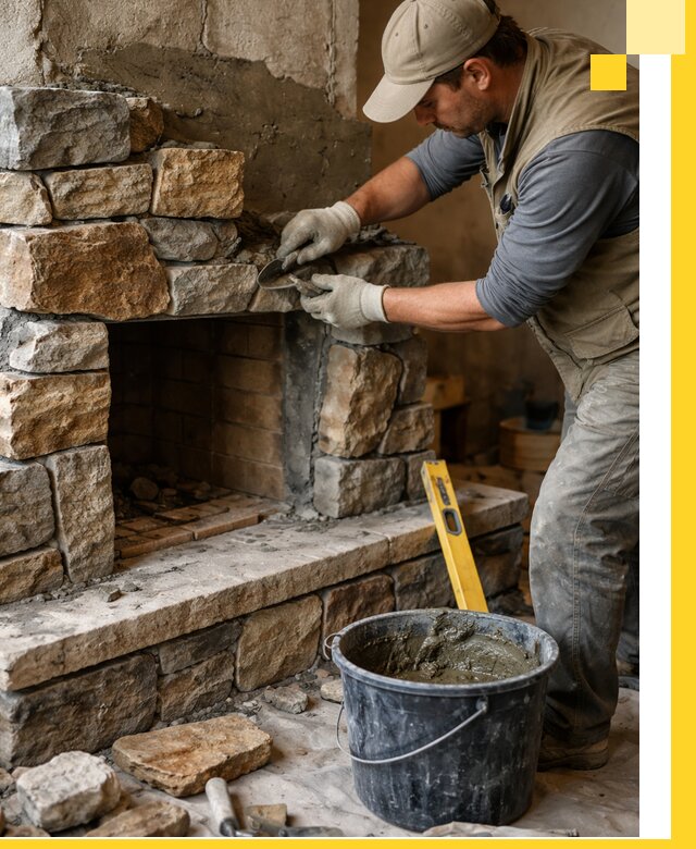 Изготовление и установка каменных каминов под ключ в Саяногорске