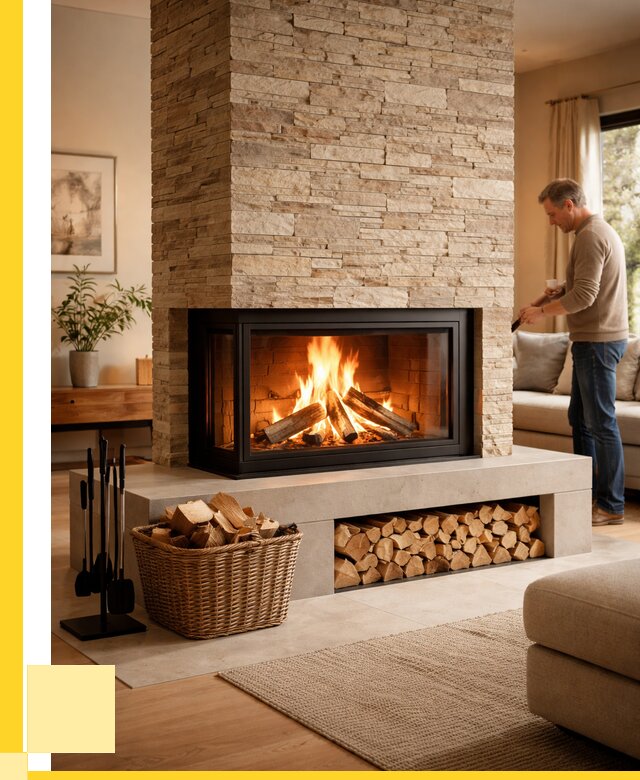 Дровяной камин под ключ в Саяногорске от 204860 р. | ЭриданСнг