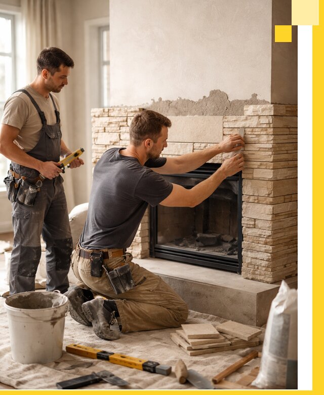 Установка и монтаж каминов для загородного дома в Саяногорске