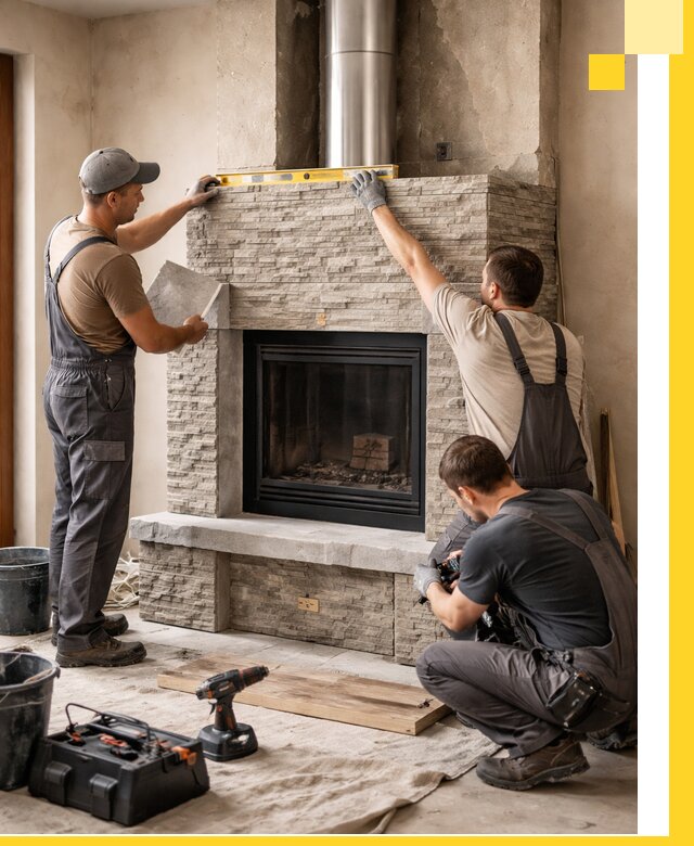 Профессиональный монтаж каминов под ключ в Саяногорске для дома