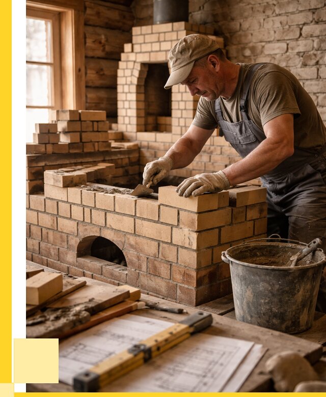 Кладка печей из кирпича в Саяногорске цены от 30729 р. - ЭриданСнг