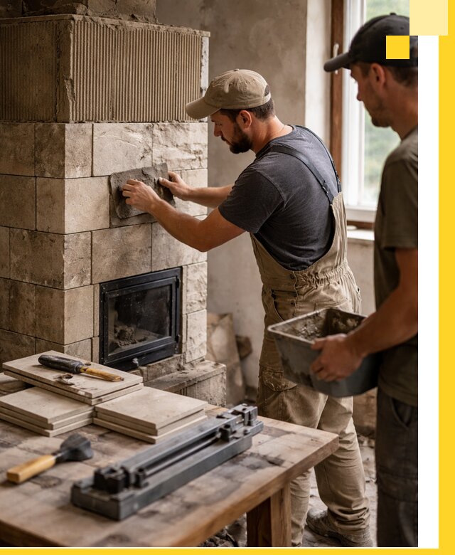 Профессиональная облицовка печей в Саяногорске: керамика и камень