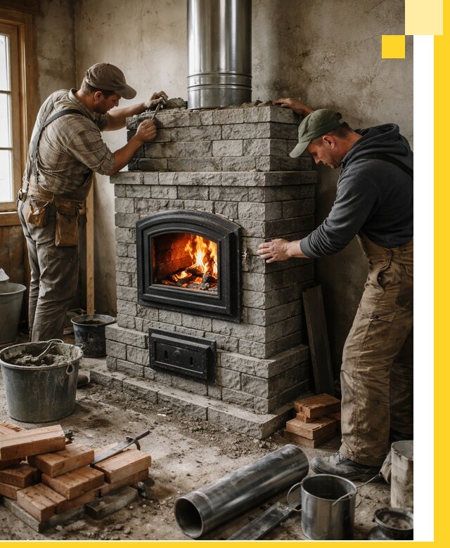 Производство, поставка и монтаж дровяных печей в Саяногорске