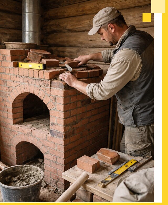 Изготовление и установка русских печей в Саяногорске под ключ