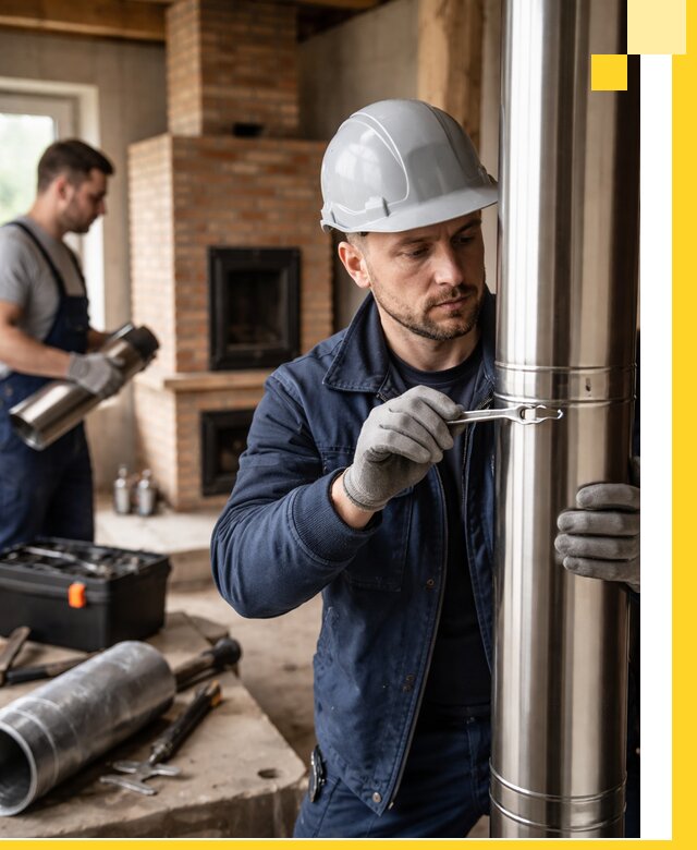 Профессиональный монтаж дымоходов для печей в Саяногорске