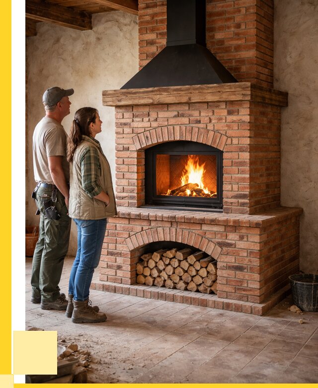 Печи камины из кирпича в Саяногорске от 122916 р. | ЭриданСнг