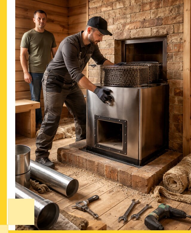 Монтаж банных печей под ключ в Саяногорске от 18437 р., ЭриданСнг