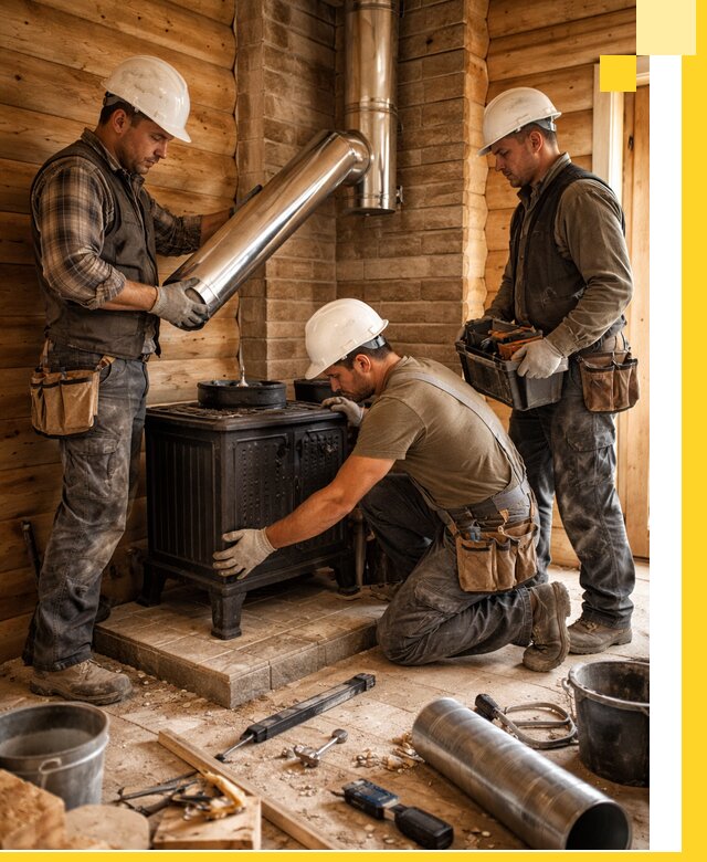 Профессиональный монтаж банных печей и дымоходов в Саяногорске