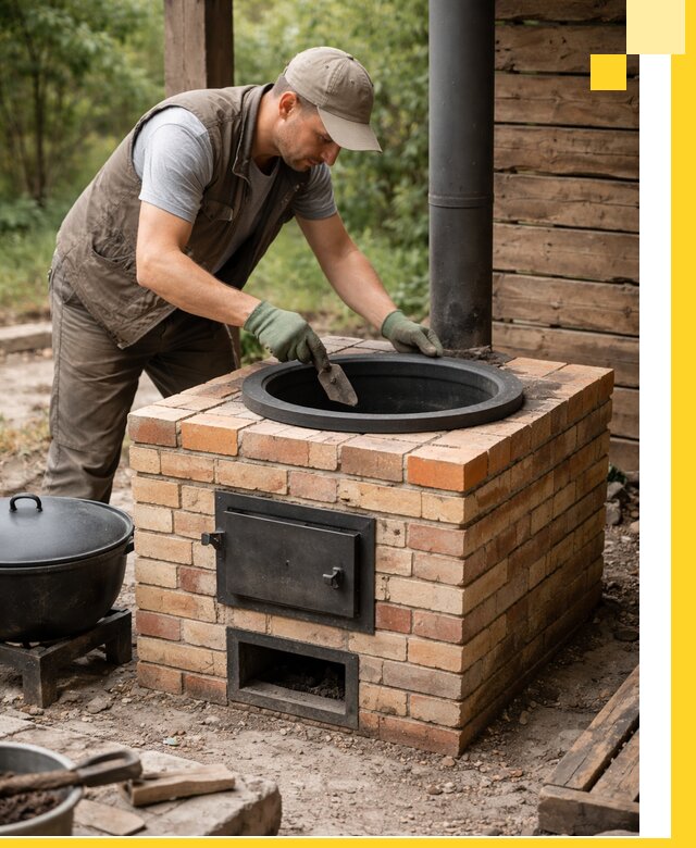 Изготовление и установка печей для казана в Саяногорске под ключ