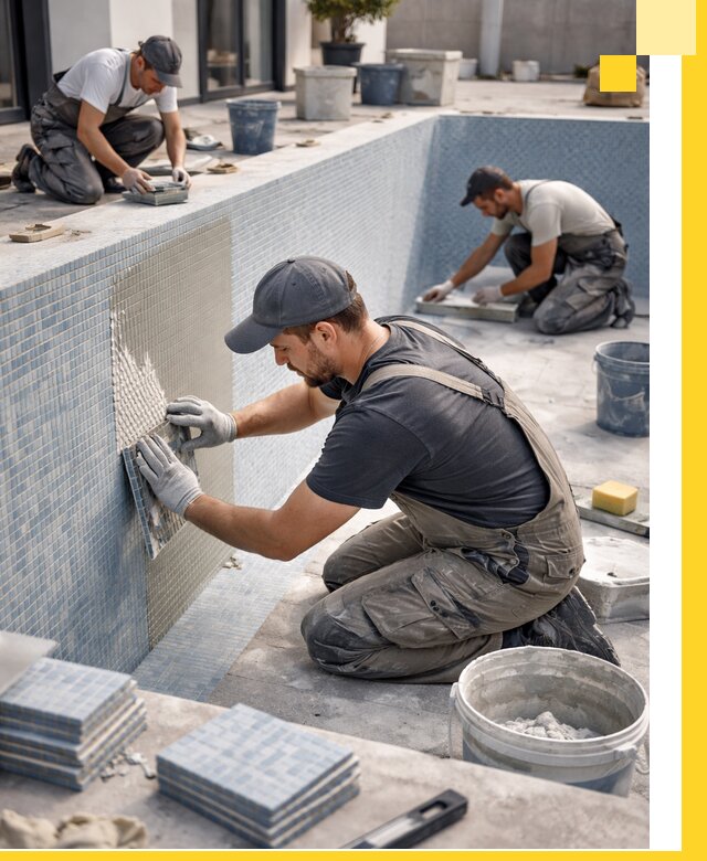 Облицовка бассейнов в Саяногорске плитка мозаика гидроизоляция