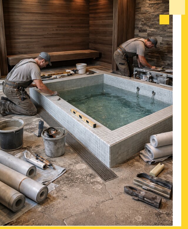 Установка и строительство бассейнов для сауны в Саяногорске