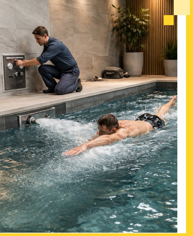 Проектирование и монтаж бассейнов с противотоком в Саяногорске