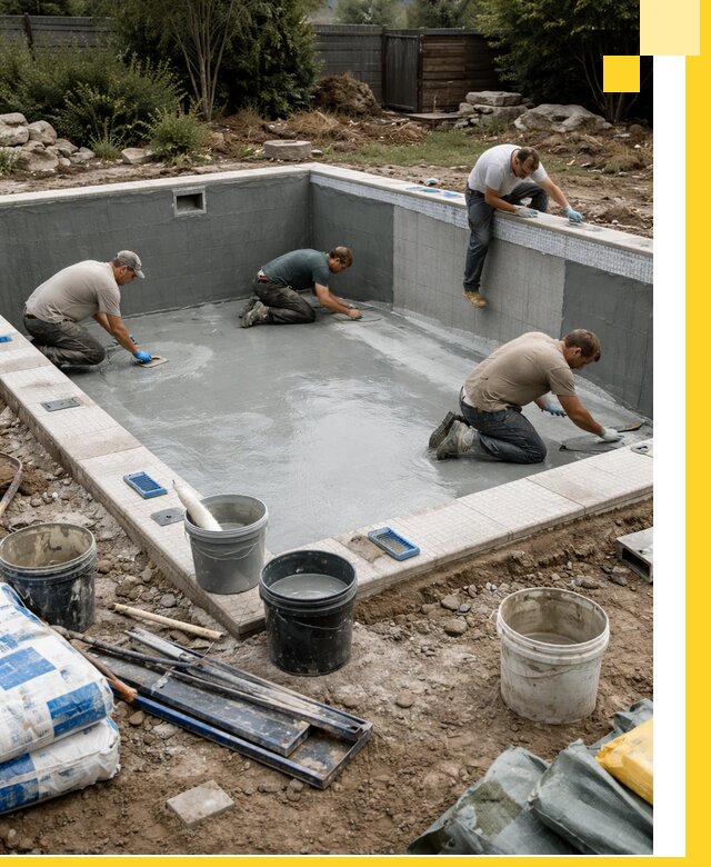 Изготовление и монтаж чаши бассейна под ключ в Саяногорске