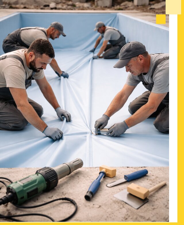 ПВХ пленка для бассейнов с монтажом и гарантией в Саяногорске