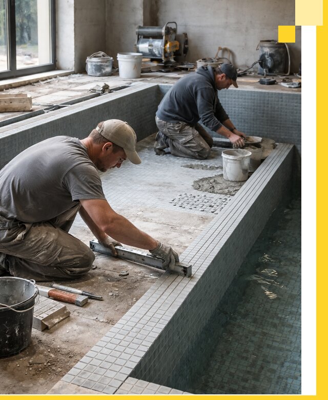 Строительство бассейна в частном доме в Саяногорске под ключ