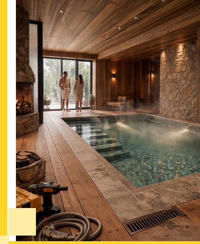 Проекты бань с бассейном под ключ в Саяногорске от 76823 р., ЭриданСнг