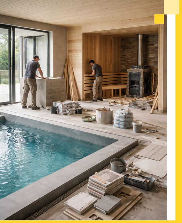 Проектирование и строительство бань с бассейном в Саяногорске