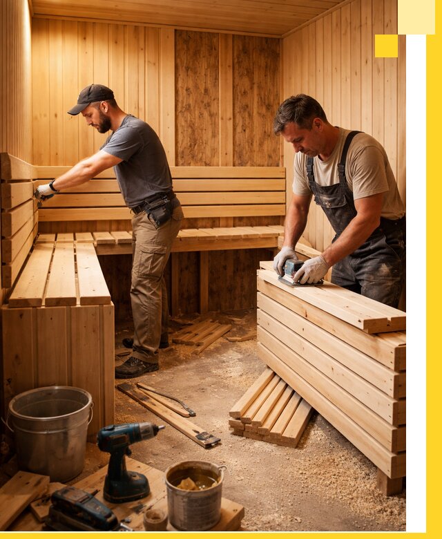 Профессиональный комплексный ремонт саун под ключ в Саяногорске