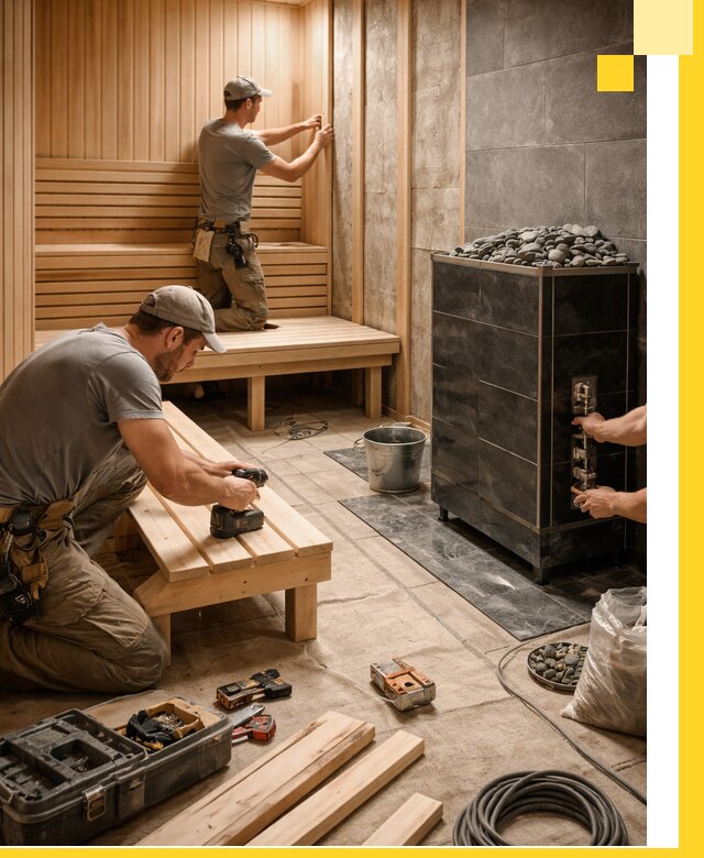 Дизайн и строительство интерьерных саун под ключ в Саяногорске