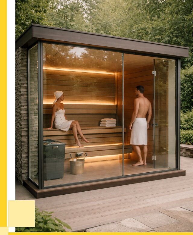Сауна стеклянная и двери для сауны в Саяногорске от 256075 р. | ЭриданСнг