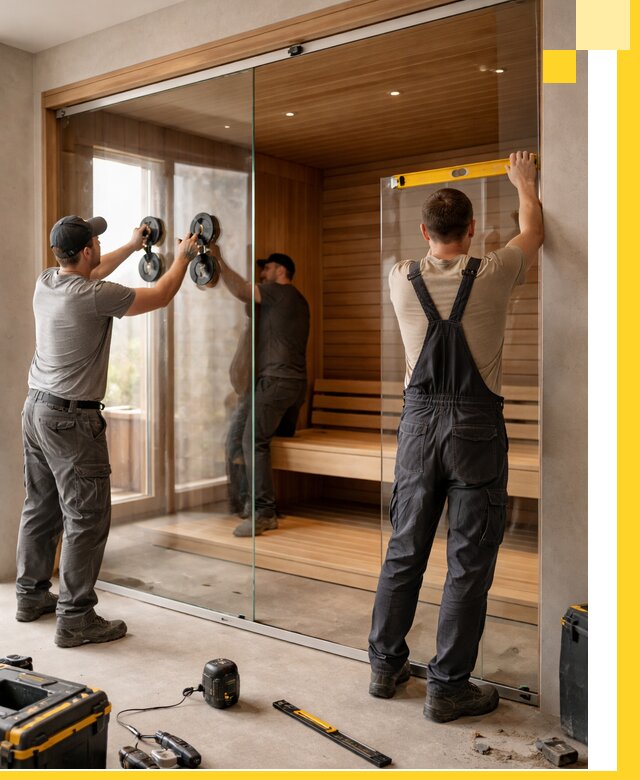 Производство и монтаж стеклянных саун под ключ в Саяногорске