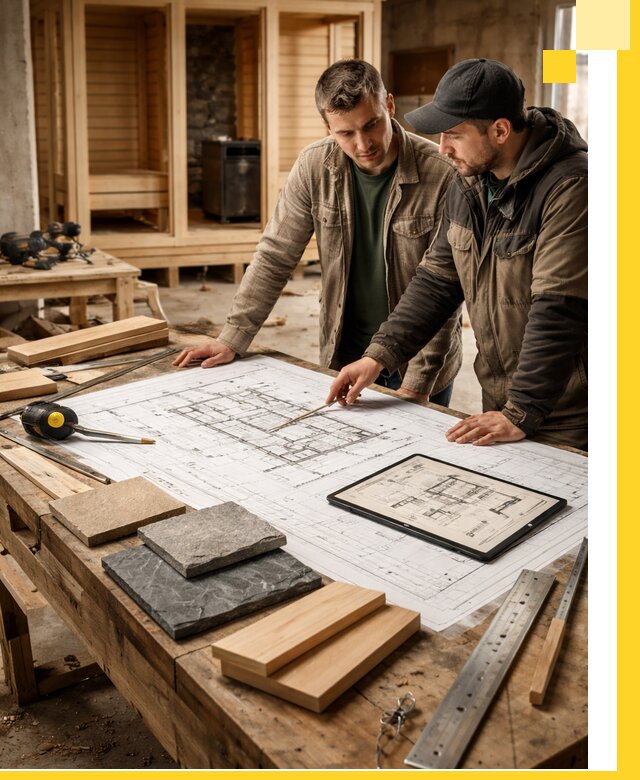 Проекты бань под ключ и планы строительства в Саяногорске