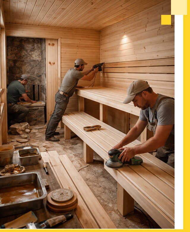 Профессиональная отделка бань в Саяногорске под ключ, с гарантией