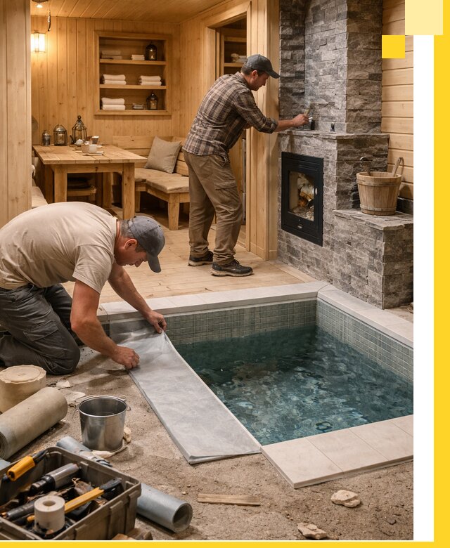 Строительство бань с комнатой отдыха под ключ в Саяногорске