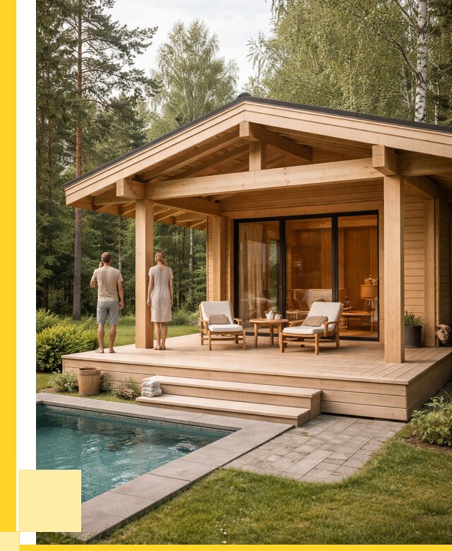 Бани с террасой под ключ в Саяногорске от 614580 р. | ЭриданСнг