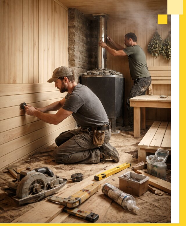 Полное строительство и оснащение парных под ключ в Саяногорске