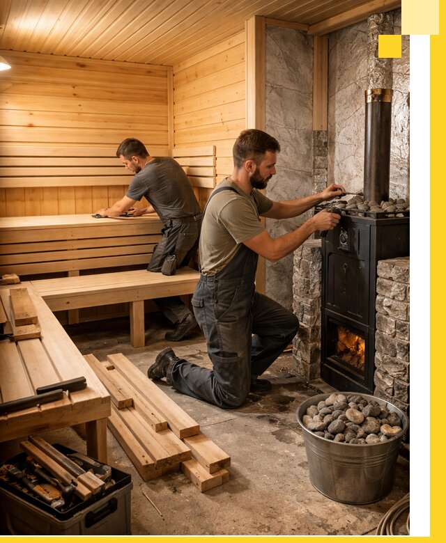 Дизайн и строительство интерьеров бань под ключ в Саяногорске