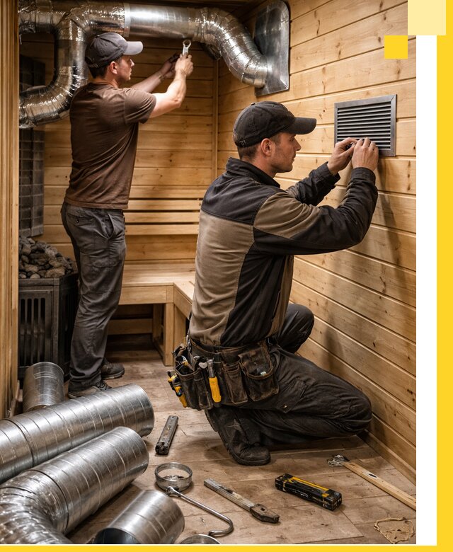 Проектирование и монтаж вентиляции бани в Саяногорске под ключ