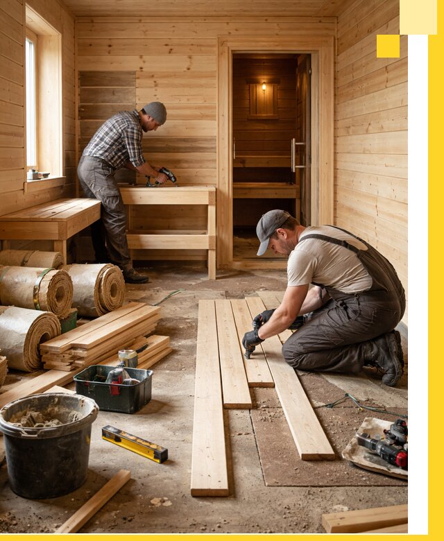 Индивидуальный проект бани с комнатой отдыха под ключ в Саяногорске