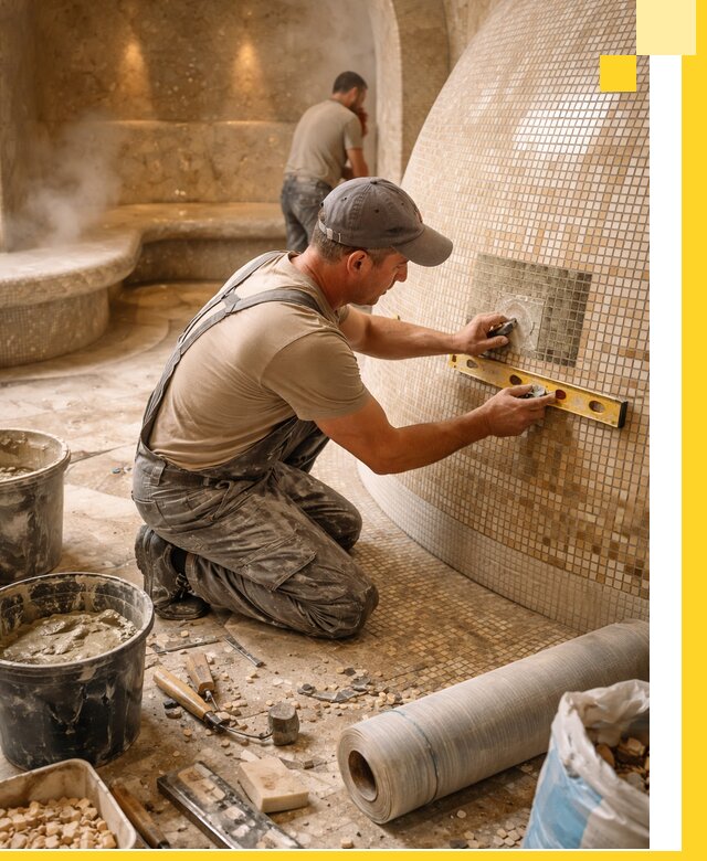 Хамам под ключ в Саяногорске: проектирование, строительство, отделка