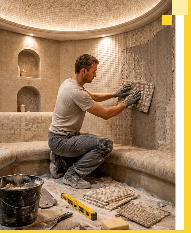 Устройство и монтаж домашнего хамама под ключ в Саяногорске